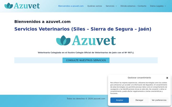 Screenshot of azuvet.com