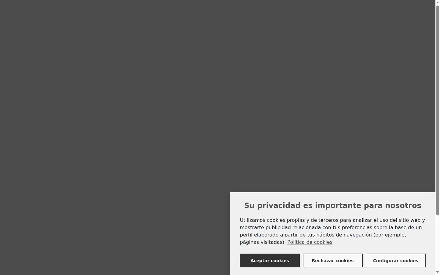 Screenshot des Einwilligungsbanners vor jeglicher Interaktion