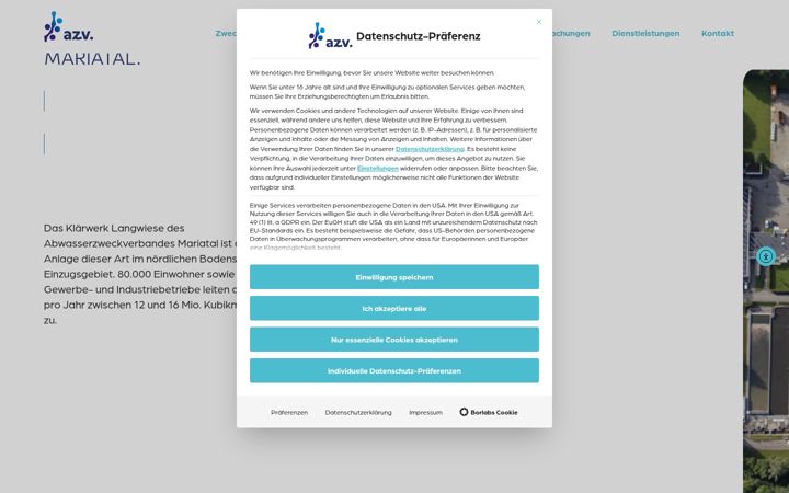 Snimka zaslona za azv-mariatal.de