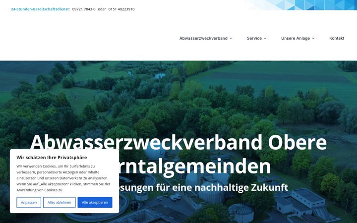 Screenshot of azv-obere-werntalgemeinden.de