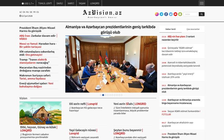 Ekrano kopija azvision.az