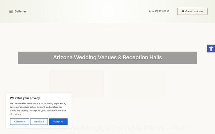 Screenshot of azweddingseventsandvenues.com