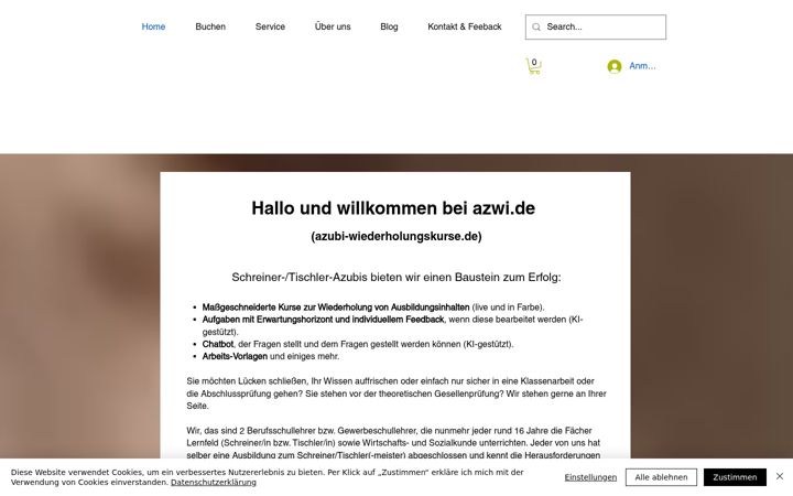 Snimka zaslona za azwi.de