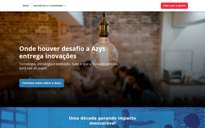 Screenshot di azys.com.br