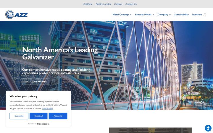 Screenshot of azz.com
