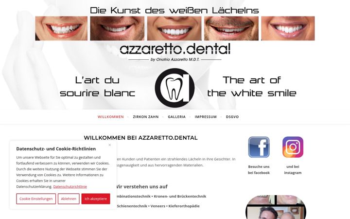 Screenshot of azzaretto.dental
