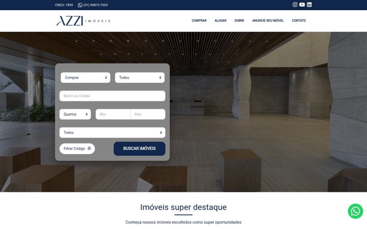 Screenshot di azziimoveis.com.br