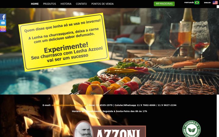 Screenshot of azzonilenha.com.br