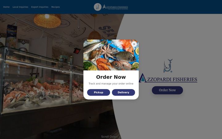 Екранна снимка на azzopardifisheries.net