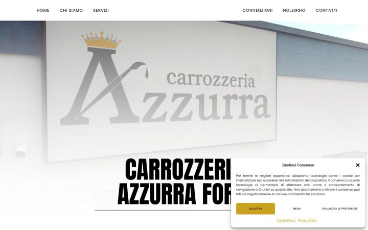 Екранна снимка на azzurracarrozzeria.it