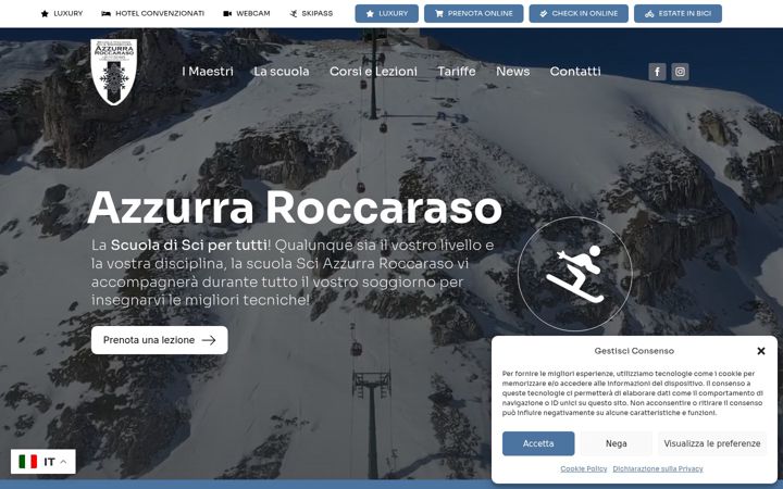 Screenshot of azzurraroccaraso.it