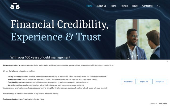 Screenshot of azzurroassociates.com