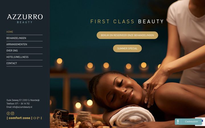 Screenshot of azzurrobeauty.nl