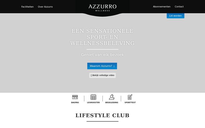 Screenshot of azzurrowellness.nl