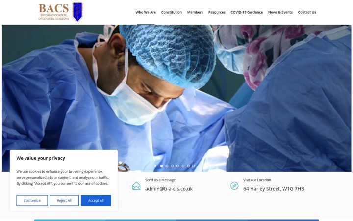 Screenshot of b-a-c-s.co.uk