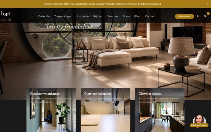 Screenshot of b-artgietvloerboutique.nl