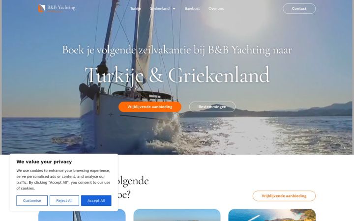 Capture d'écran de b-b-yachting.nl