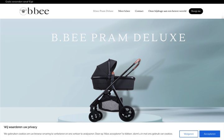 Screenshot of b-beekinderwagen.nl
