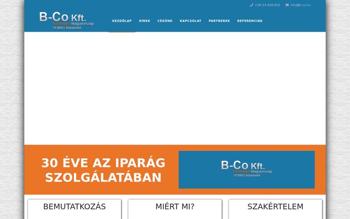 Screenshot of b-co.hu