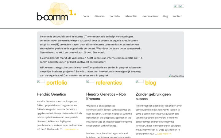 Capture d'écran de b-comm.nl