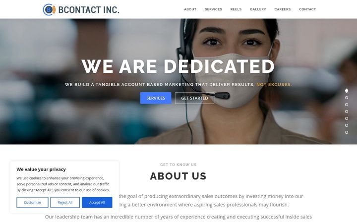 Screenshot of b-contact.com