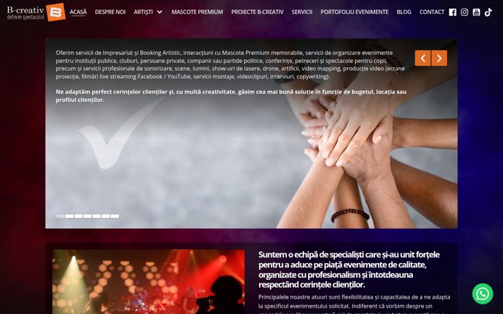 Képernyőkép: b-creativ.ro