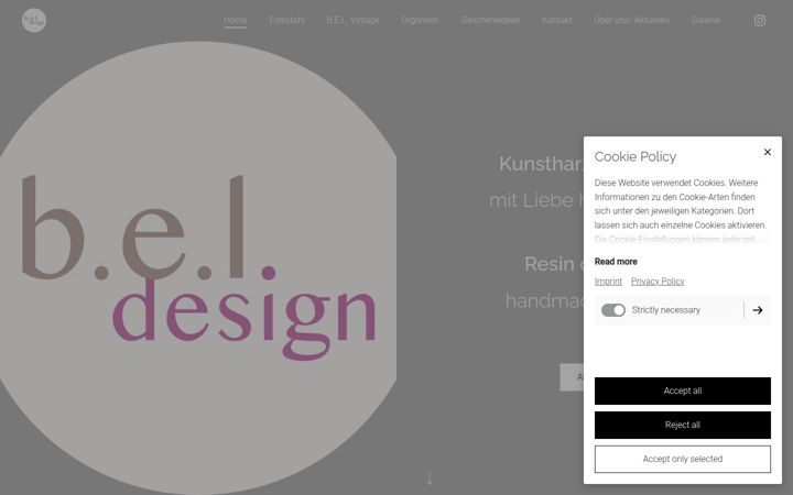 Screenshot of b-e-l-design.com