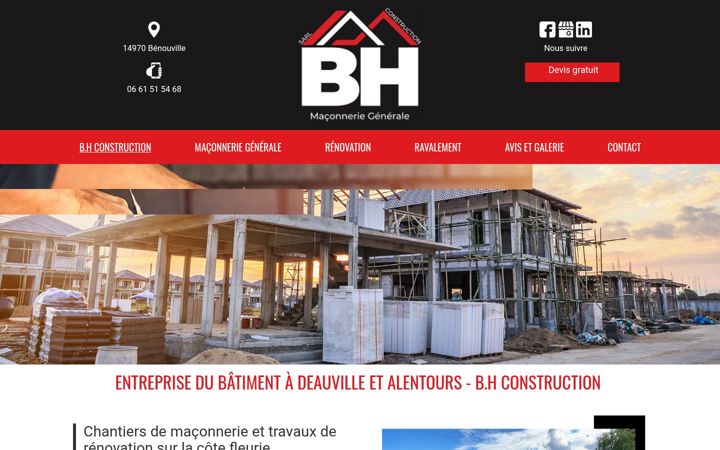 Screenshot of b-h-construction.fr