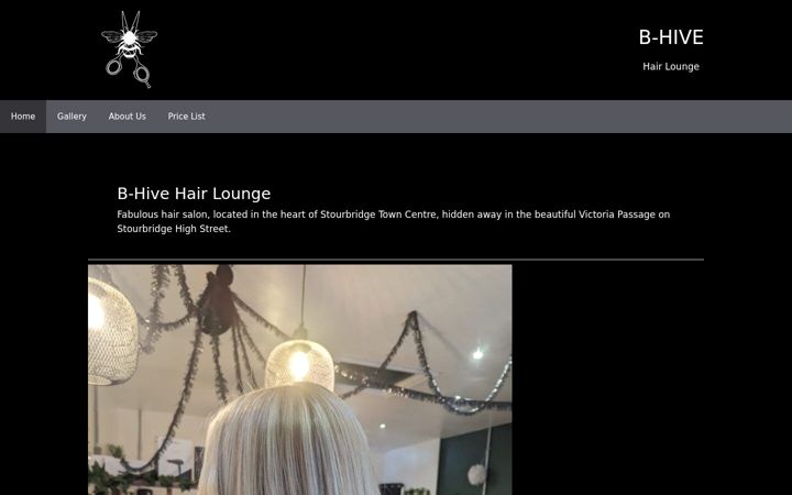 Екранна снимка на b-hivehairlounge.co.uk