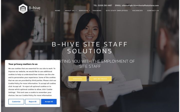 Screenshot of b-hivesitestaffsolutions.com