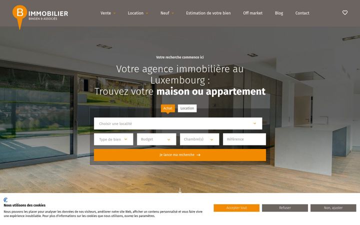 Screenshot of b-immobilier.lu
