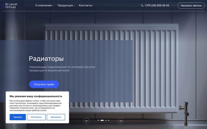 Screenshot of b-levelgroup.by