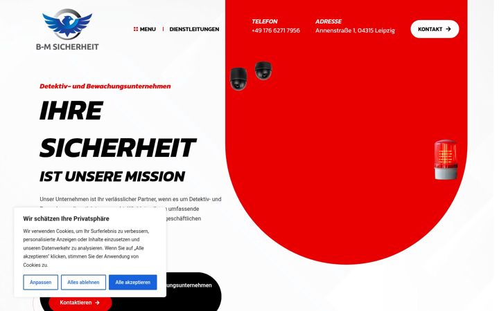 Screenshot of b-m-sicherheit.de