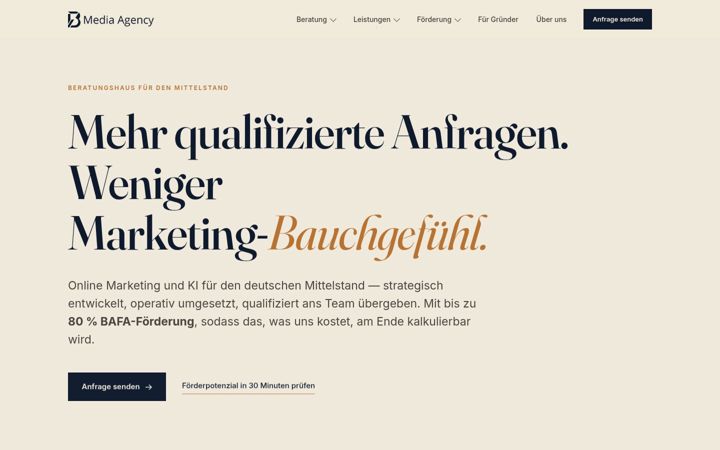 Screenshot of b-media-agency.com