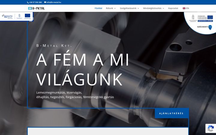 Screenshot of b-metal.hu