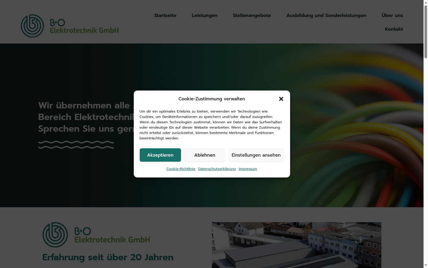 Screenshot of the consent banner shown before any interaction
