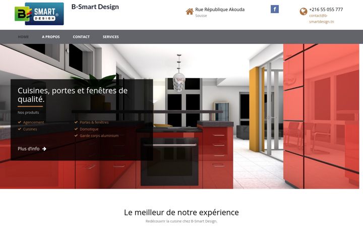 Screenshot of b-smartdesign.tn