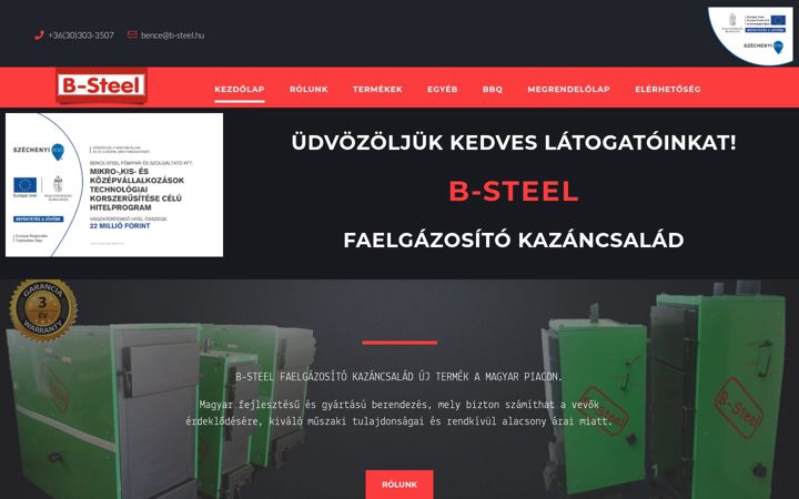 Screenshot of b-steel.hu