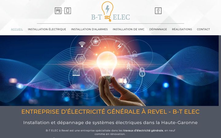 Screenshot of b-t-elec.fr