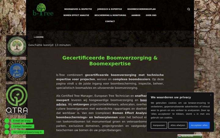 Screenshot of b-tree.be