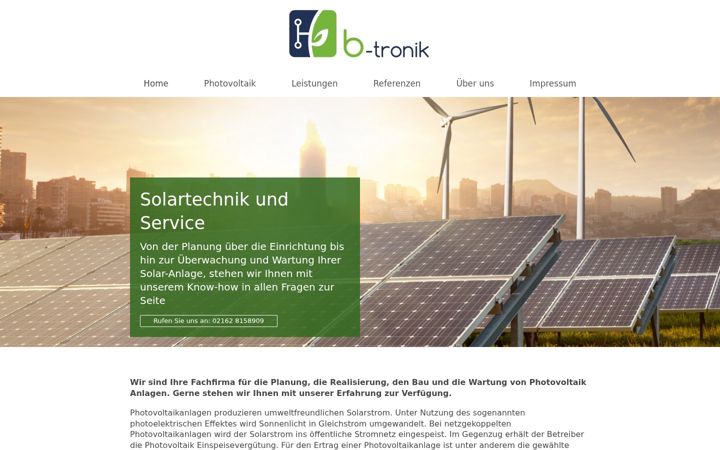 Screenshot of b-tronik.de