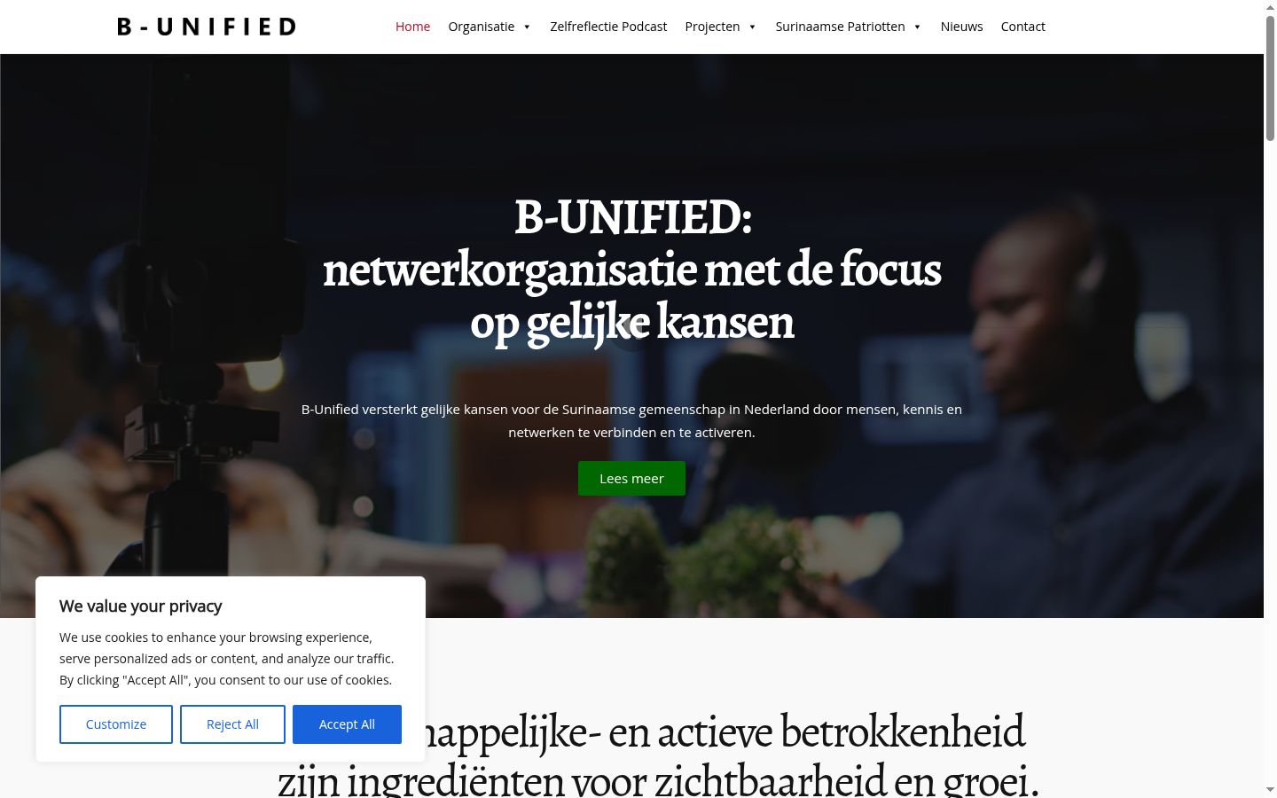Capture d'écran de la bannière de consentement affichée avant toute interaction
