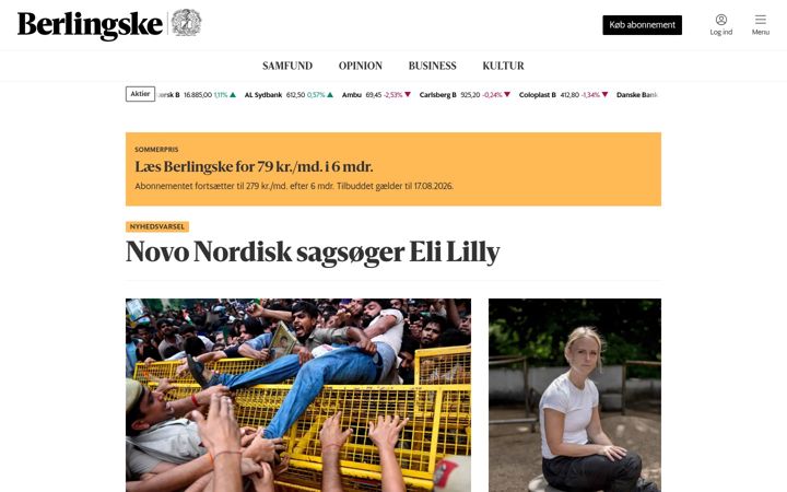 Screenshot of b.dk