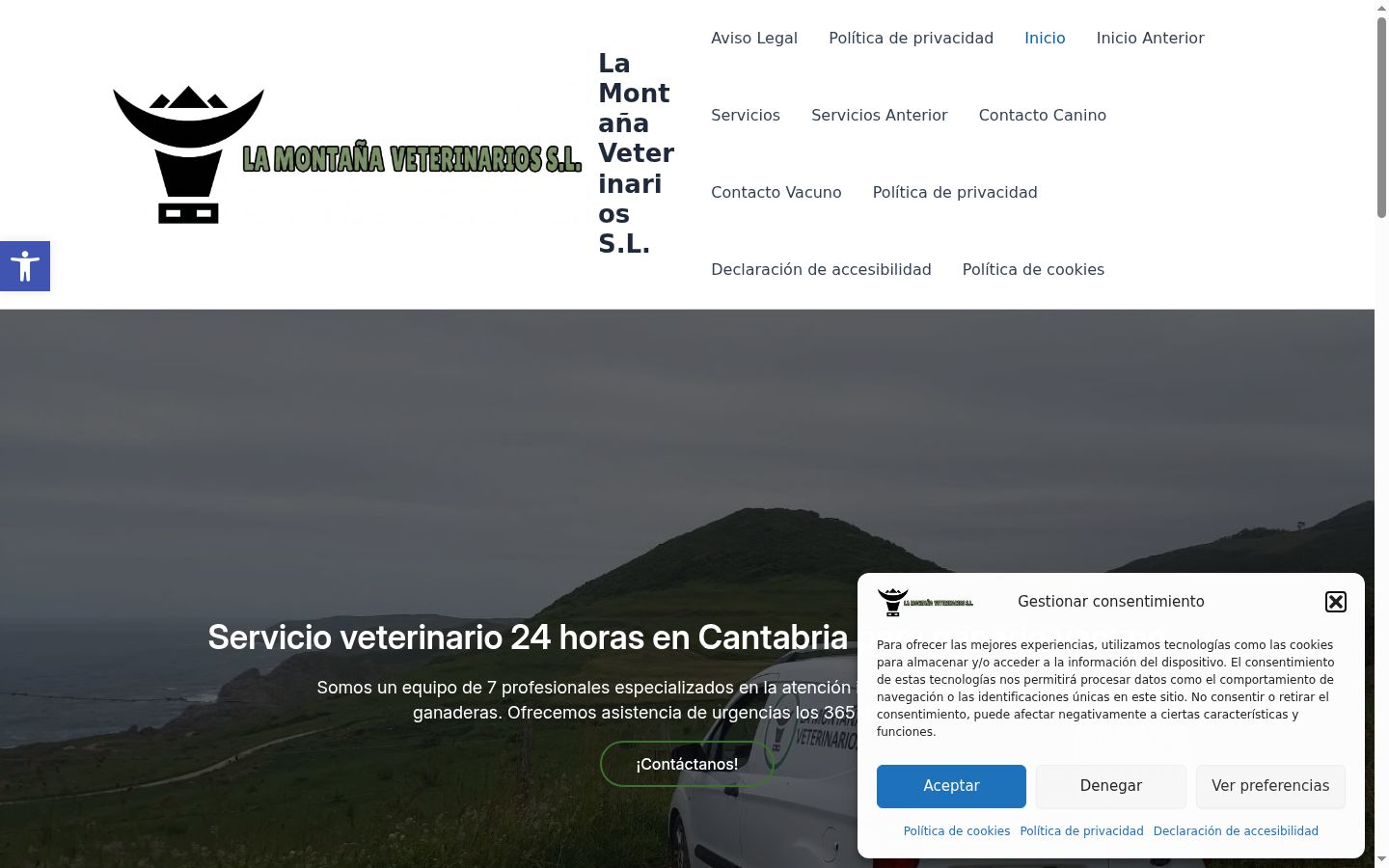 Screenshot of the consent banner shown before any interaction