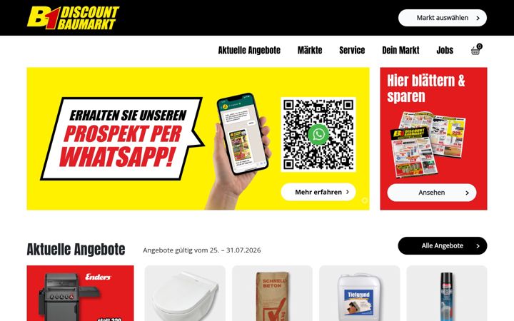 Képernyőkép: b1-discount.de