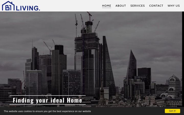 Screenshot of b1-living.co.uk