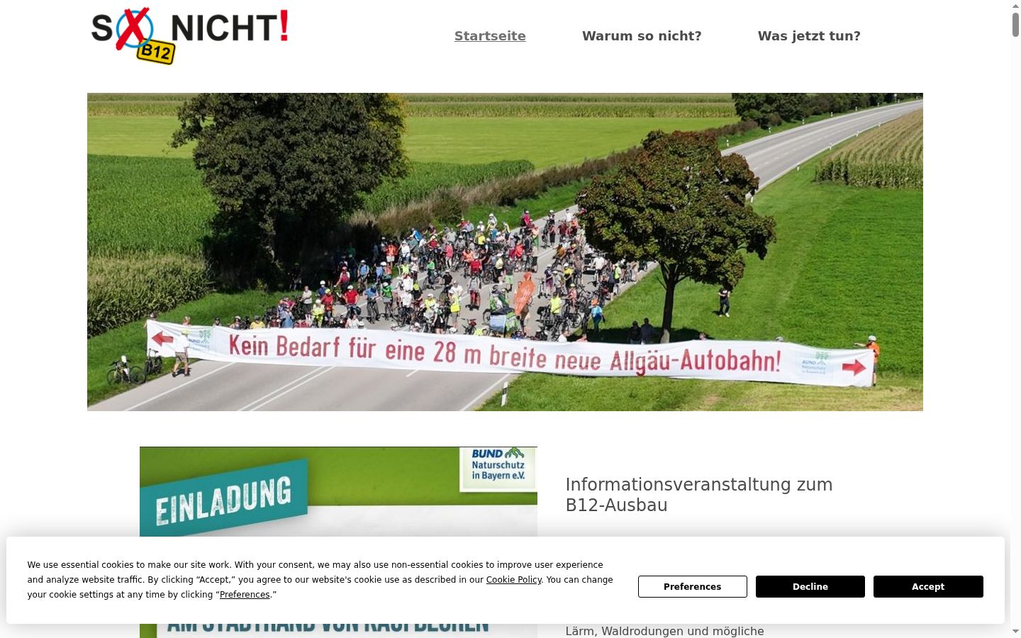 Screenshot tal-banner tal-kunsens muri qabel kwalunkwe interazzjoni