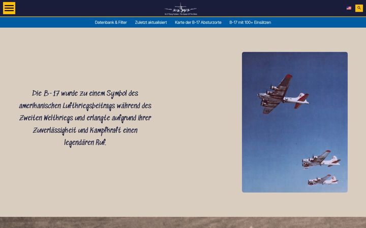 Képernyőkép: b17flyingfortress.de