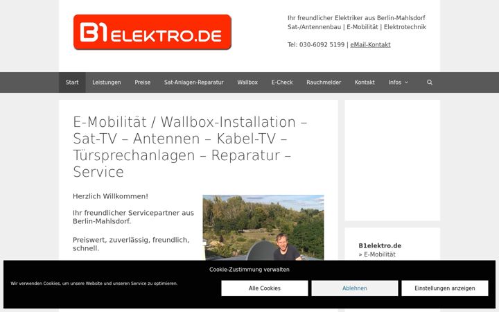 Screenshot of b1elektro.de