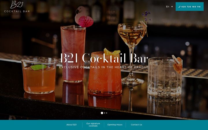 Screenshot of b21cocktailbar.com